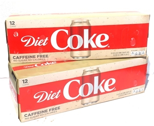 Diet Caffeine Free Coke Soda- 12fl oz 24 cans Bulk Pack