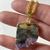 Amethyst Pendant Slab Down Point w/ Gold Necklace 