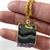 Amethyst Pendant Slab Down Point w/ Gold Necklace 
