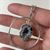 Silver Plated Ring w/ Geode Necklace 