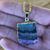 Amethyst Pendant Slab Down Point w/ Gold Necklace 