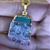 Amethyst Pendant Slab Down Point w/ Gold Necklace 