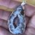 Plated Pendant Geode Slice Necklace 