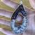 Large Silver Plated Pendant Geode Slice Necklace 