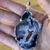 Large Silver Plated Pendant Geode Slice Necklace 