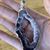 Large Silver Plated Pendant Geode Slice Necklace 