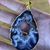 Large Gold Plated Pendant Geode Slice Necklace 