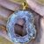 Large Gold Plated Pendant Geode Slice Necklace 