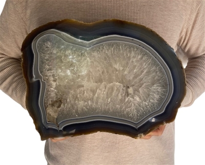Huge Natural Agate Slab Sliced Polished 13&quot;
