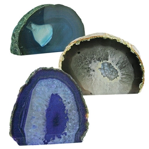 Cut Base Polished Agate End  - Purple